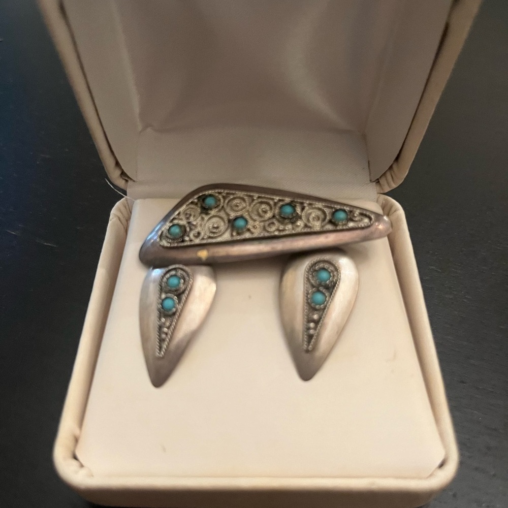 Beautiful brooch and earring set